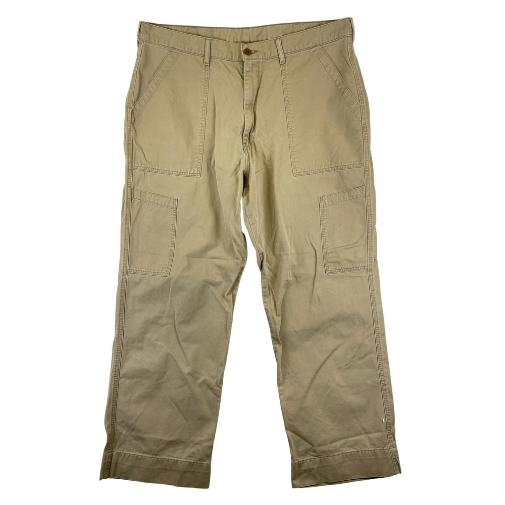Polo Jeans Field Pants Men's 40x32 Beige Cotton Cargo Work Utility